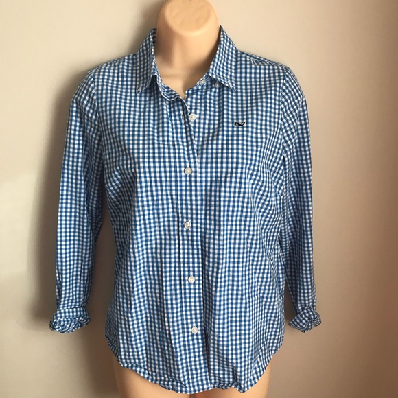 Vineyard Vines Tops - Vineyard Vines Blue Gingham Blouse